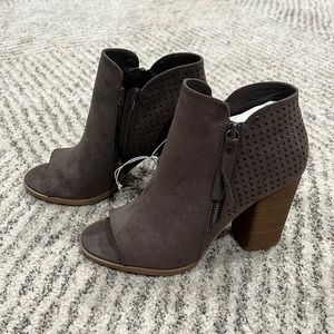 Fall open-toe ankle  boots